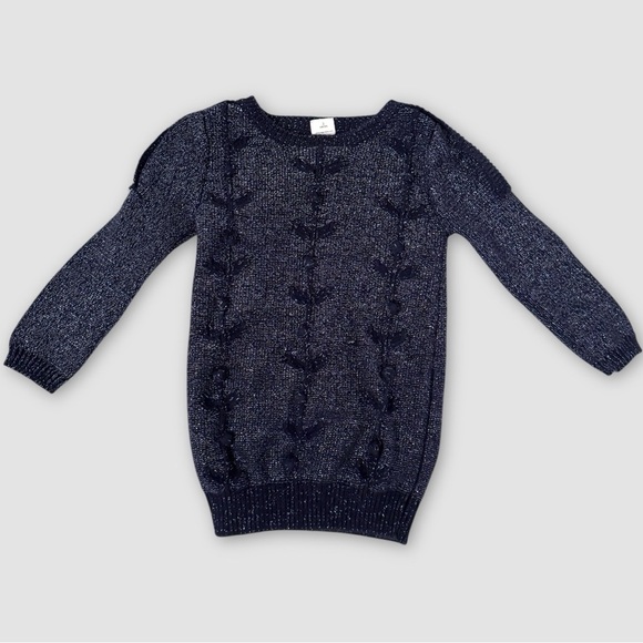 Egg by Susan Lazar Navy Metallic Shimmer Sweater Dress, 3 years, EUC - Picture 1 of 1